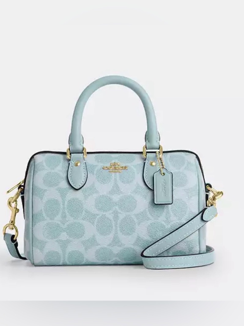 Coach Light Blue Signature Mini Satchel